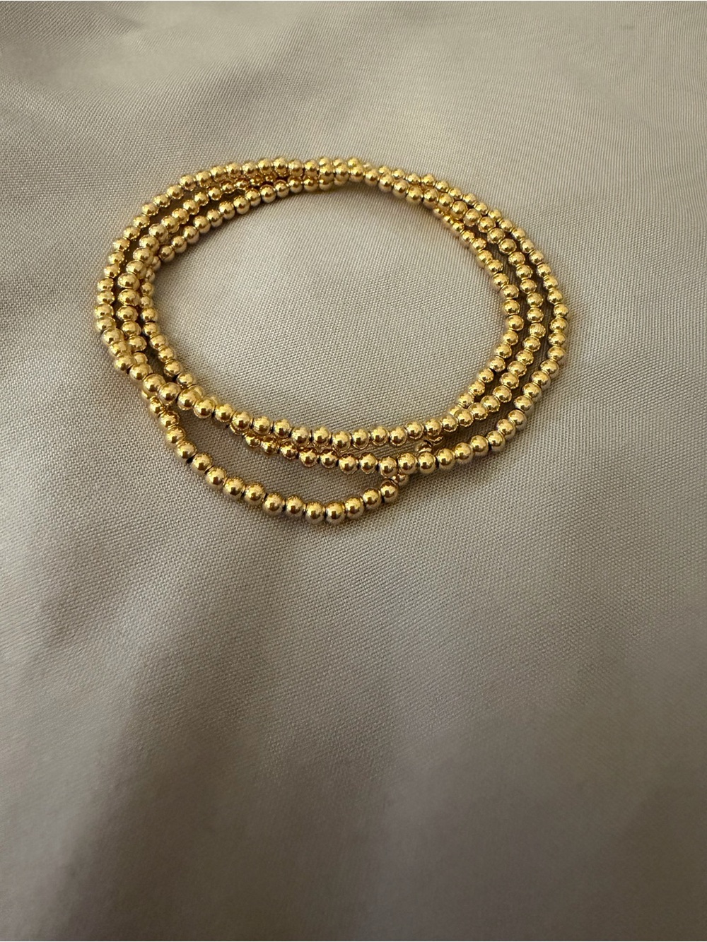Gold Beaded Stretch Bracelet - Women Jewelry